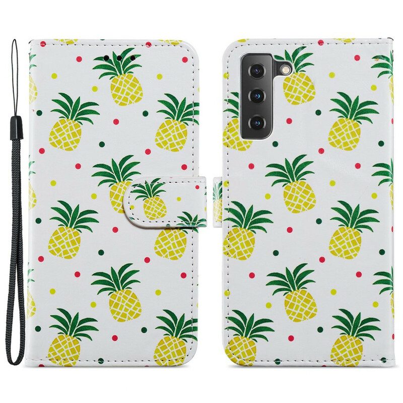 Fodral För Samsung Galaxy S21 FE Flera Ananas