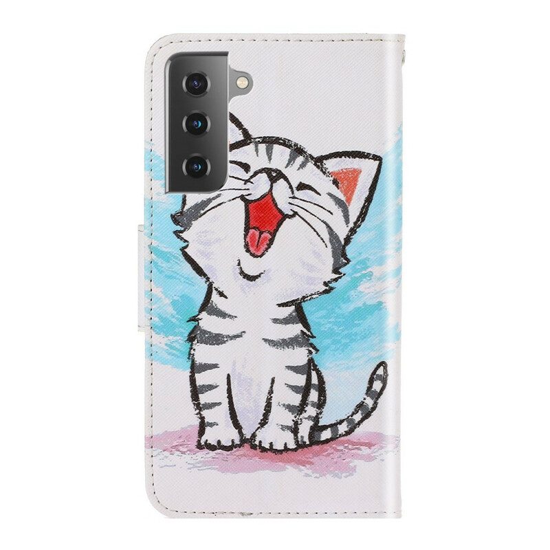 Fodral För Samsung Galaxy S21 FE Med Kedjar Thong Color Kitten