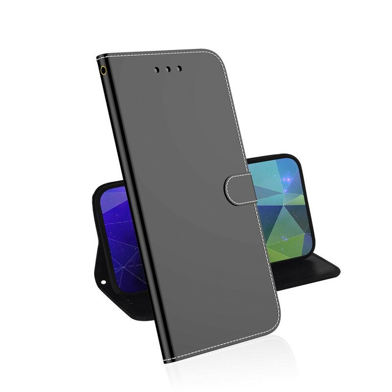 Fodral För Samsung Galaxy S21 FE Spegelskydd I Konstläder