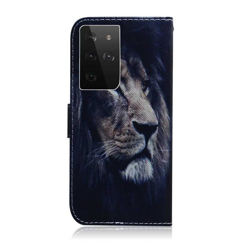 Fodral För Samsung Galaxy S21 Ultra 5G Drömmande Lejon