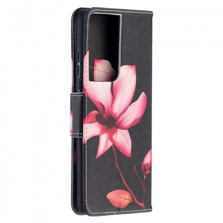 Fodral För Samsung Galaxy S21 Ultra 5G Rosa Blomma