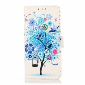 Fodral För Samsung Galaxy S22 5G Blommande Träd