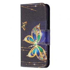 Fodral För Samsung Galaxy S22 5G Gyllene Fjärilar