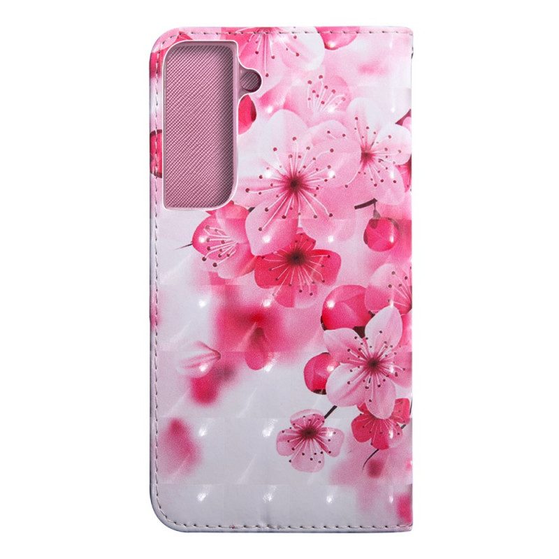 Fodral För Samsung Galaxy S22 5G Rosa Blommor