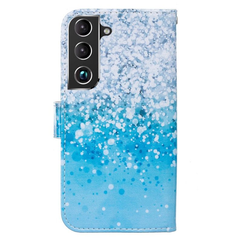 Fodral För Samsung Galaxy S22 Plus 5G Blå Glittergradient