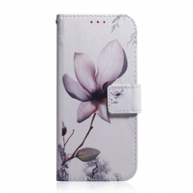 Fodral För Samsung Galaxy S22 Plus 5G Gammal Rosenblomma