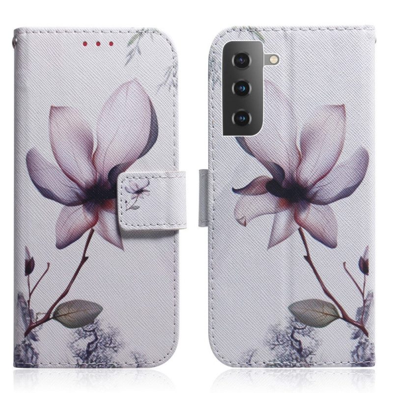 Fodral För Samsung Galaxy S22 Plus 5G Gammal Rosenblomma