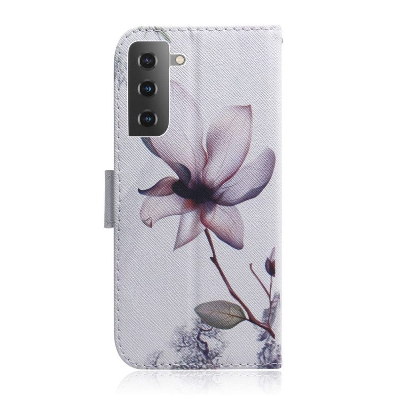 Fodral För Samsung Galaxy S22 Plus 5G Gammal Rosenblomma