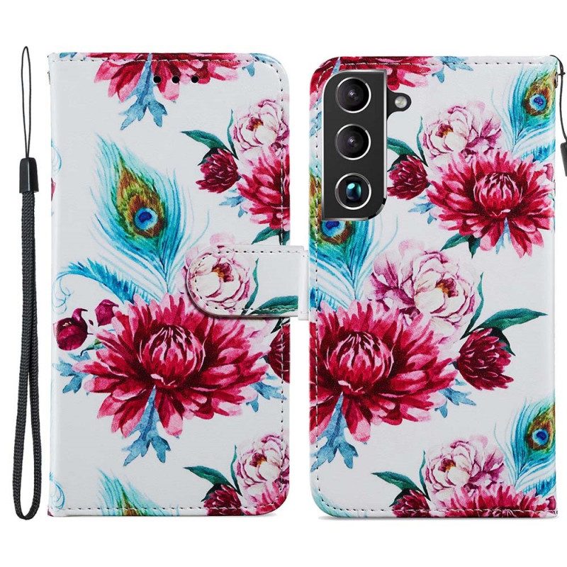 Fodral För Samsung Galaxy S22 Plus 5G Intensiva Blommor