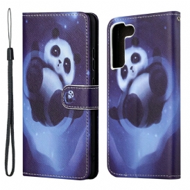 Fodral För Samsung Galaxy S22 Plus 5G Med Kedjar Thong Space Panda