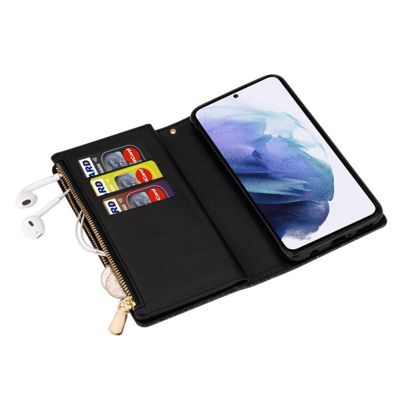 Fodral För Samsung Galaxy S22 Plus 5G Plånboksfodral Plånbok Med Blixtlås