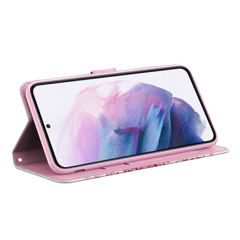 Fodral För Samsung Galaxy S22 Plus 5G Rosa Träd