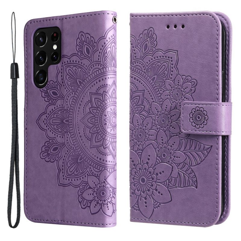 Fodral För Samsung Galaxy S22 Ultra 5G Blomstermandala