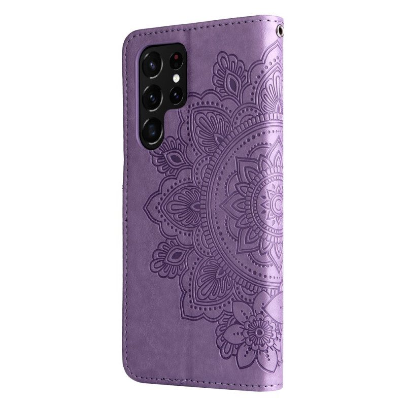 Fodral För Samsung Galaxy S22 Ultra 5G Blomstermandala