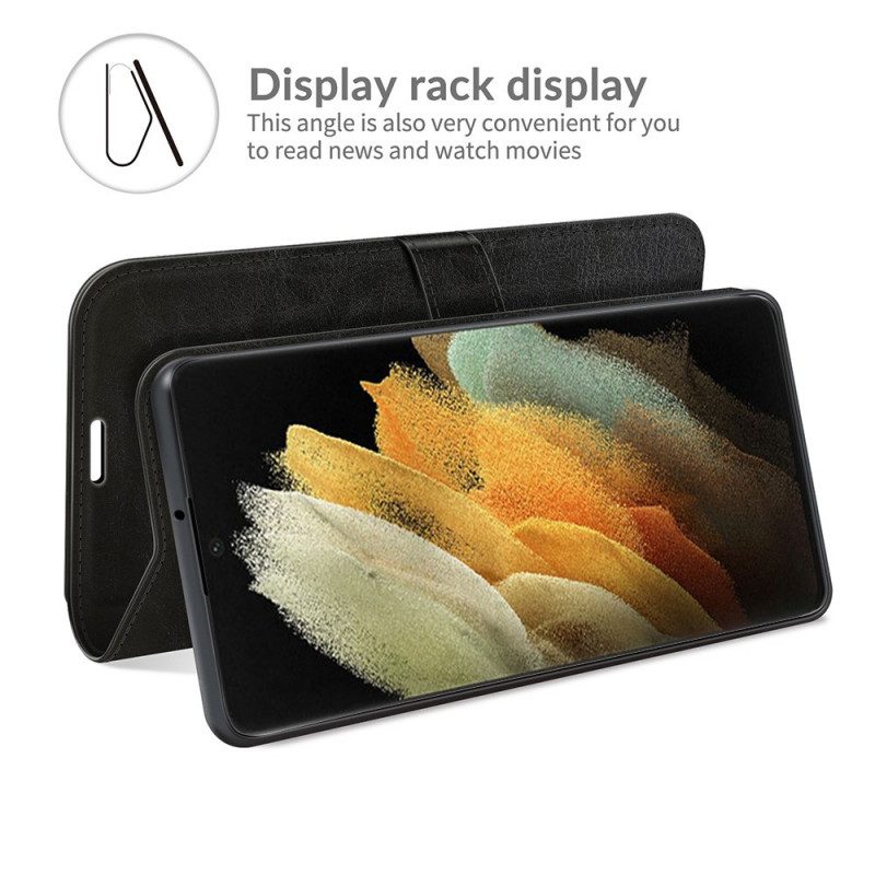 Fodral För Samsung Galaxy S22 Ultra 5G Designlädereffekt