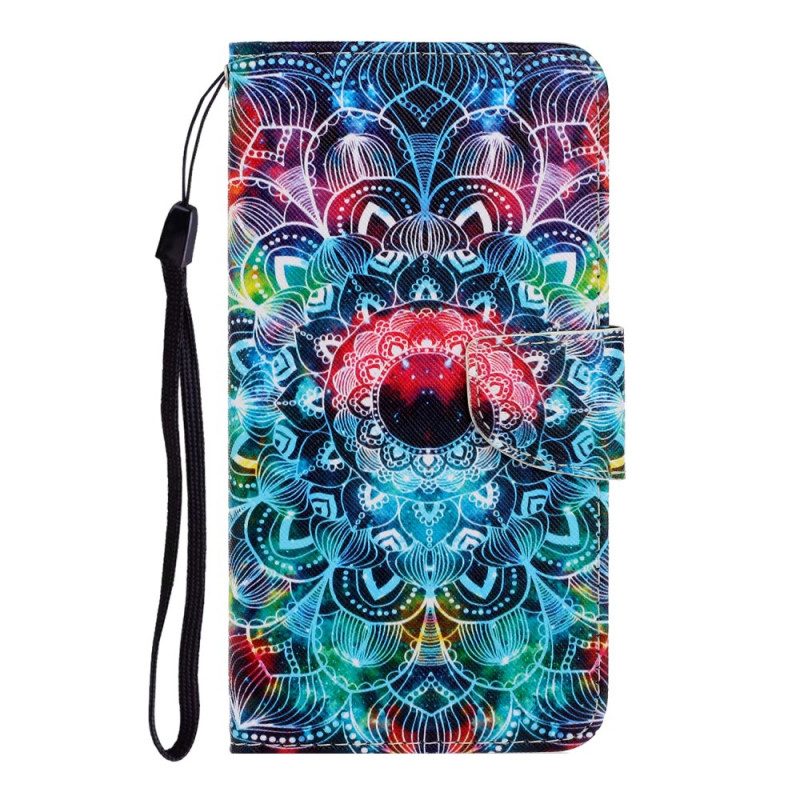 Fodral För Samsung Galaxy S22 Ultra 5G Med Kedjar Flashy Strappy Mandala