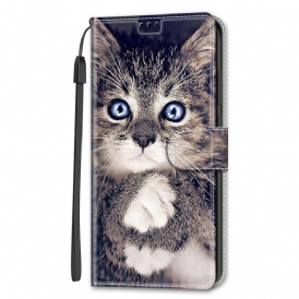 Fodral För Samsung Galaxy S22 Ultra 5G Med Kedjar Thong Cat Fan