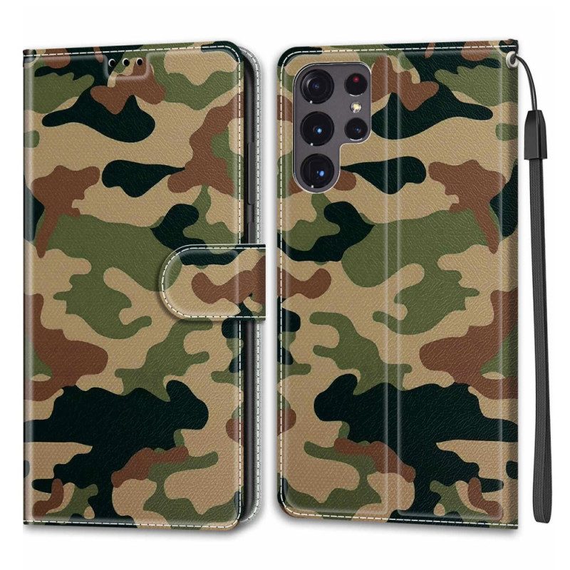 Fodral För Samsung Galaxy S22 Ultra 5G Militärt Kamouflage