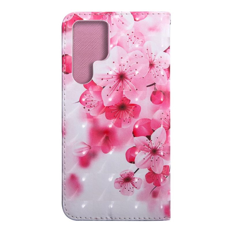 Fodral För Samsung Galaxy S22 Ultra 5G Rosa Blommor