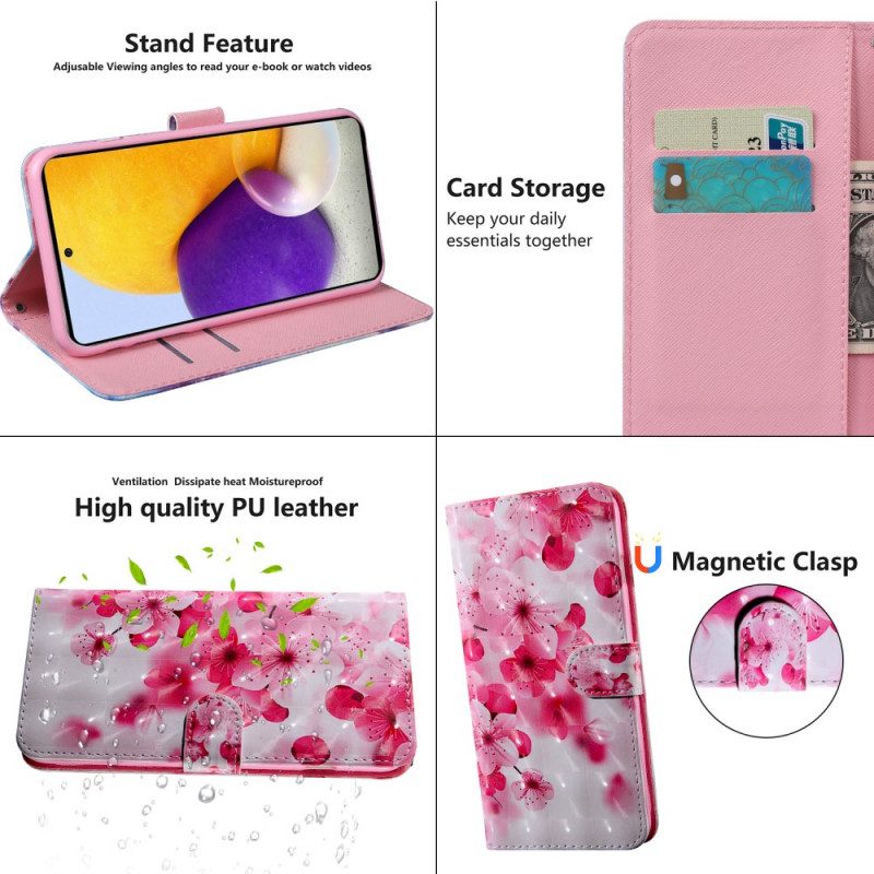 Fodral För Samsung Galaxy S22 Ultra 5G Rosa Blommor