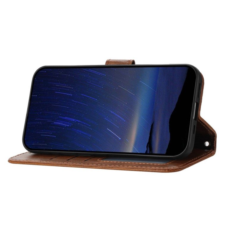 Fodral För Samsung Galaxy S25 5g Edge Vintageplånbok Med Rem Och Axelrem