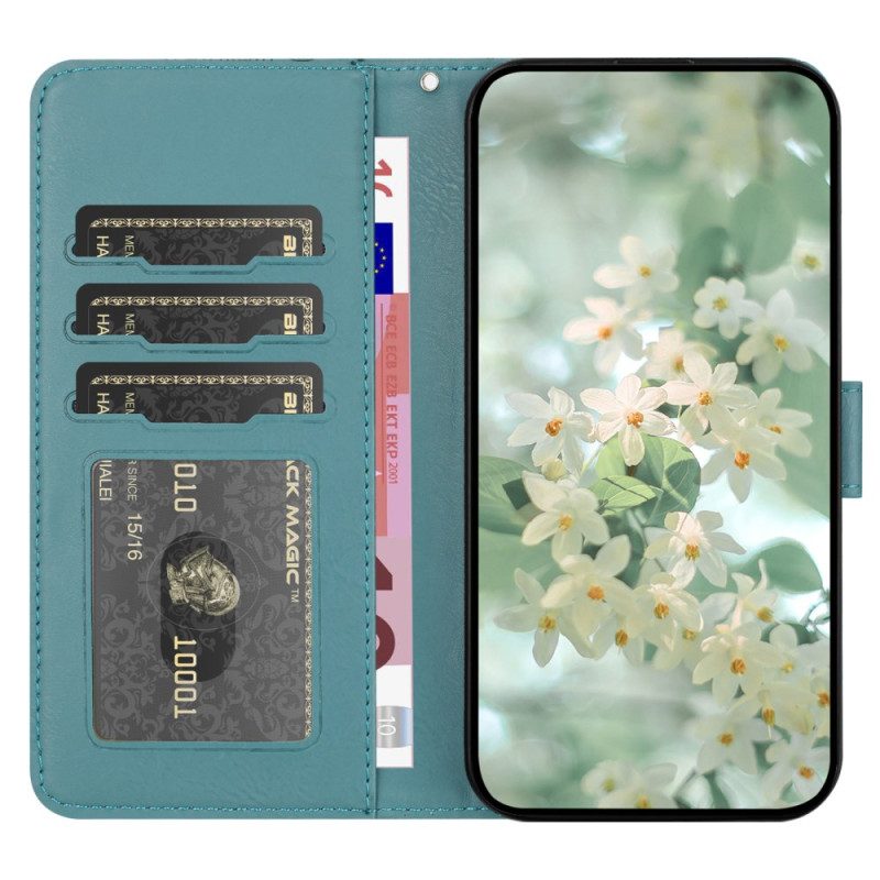 Fodral För Samsung Galaxy S25 Plus 5g Blommönster Med Rem