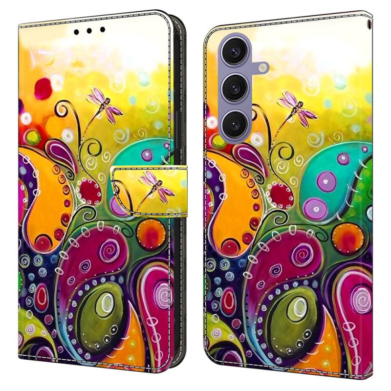 Fodral För Samsung Galaxy S25 Plus 5g Färgglatt Blommönster