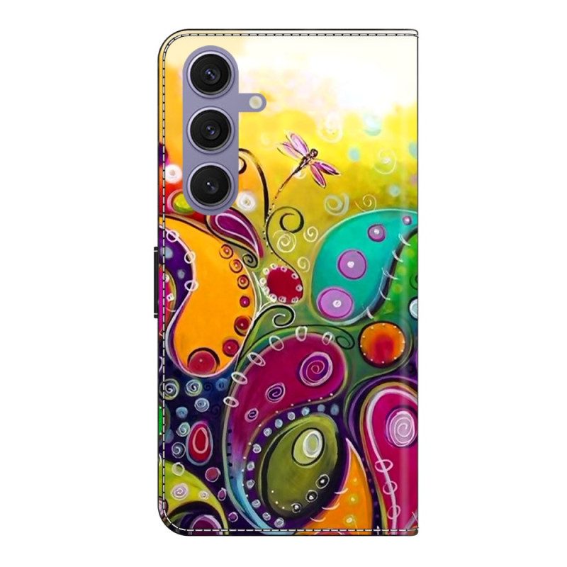 Fodral För Samsung Galaxy S25 Plus 5g Färgglatt Blommönster