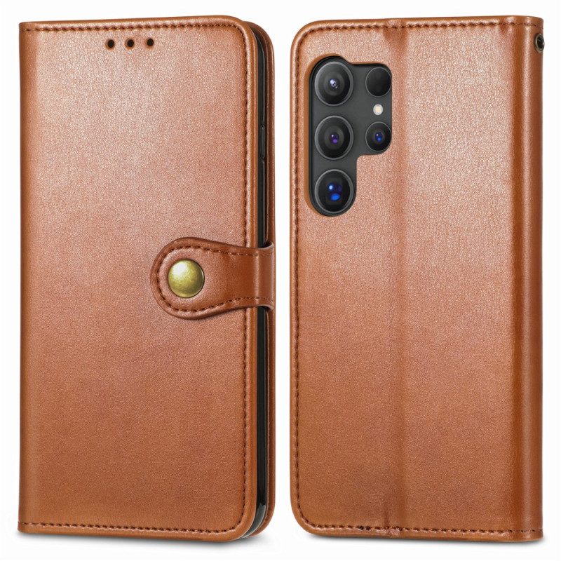 Fodral För Samsung Galaxy S25 Ultra 5g Guldspänne