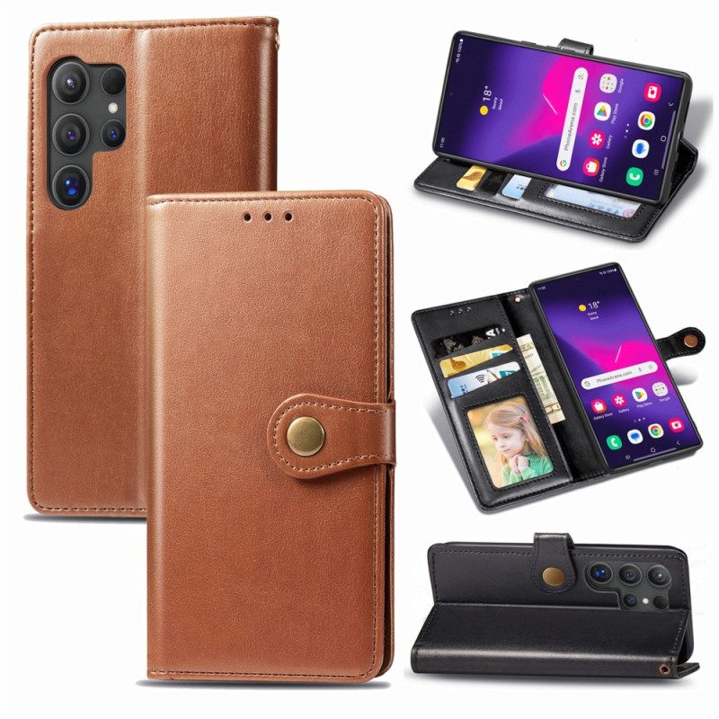 Fodral För Samsung Galaxy S25 Ultra 5g Guldspänne