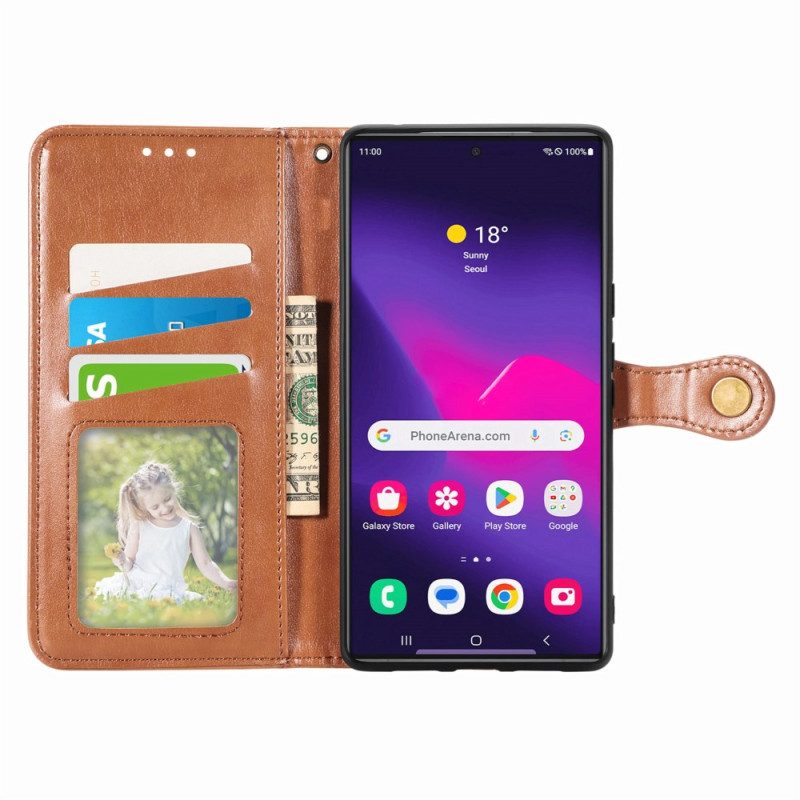 Fodral För Samsung Galaxy S25 Ultra 5g Guldspänne