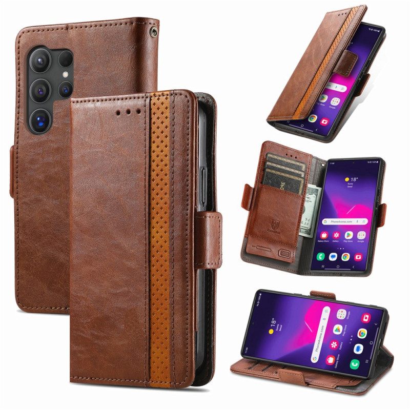 Fodral För Samsung Galaxy S25 Ultra 5g Tvåfärgad Rfid-blockerande Caseneo