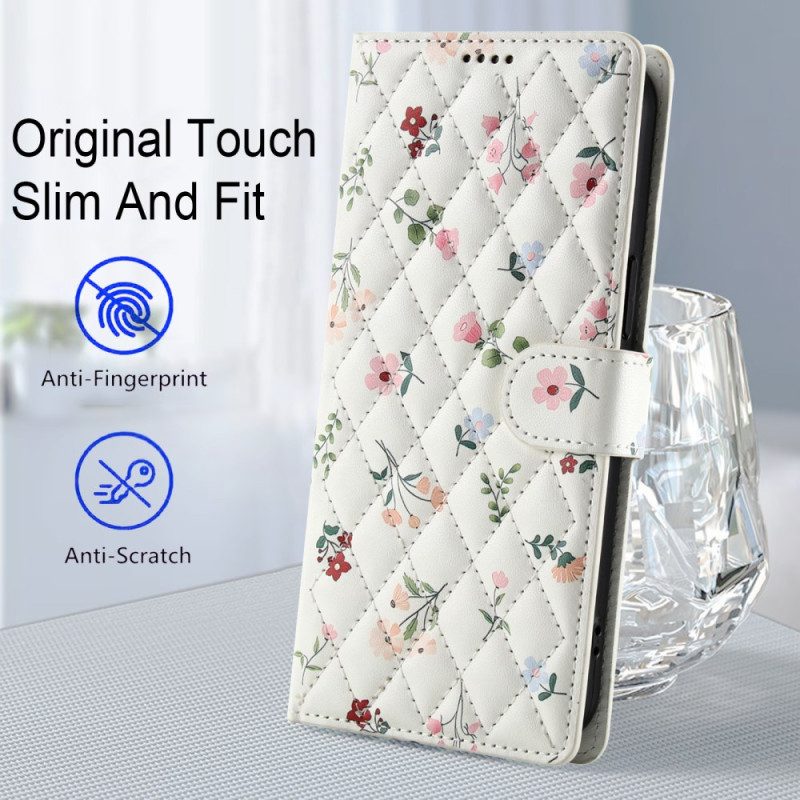 Fodral För Samsung Galaxy S26 Blommig Plånbok Med Snodd
