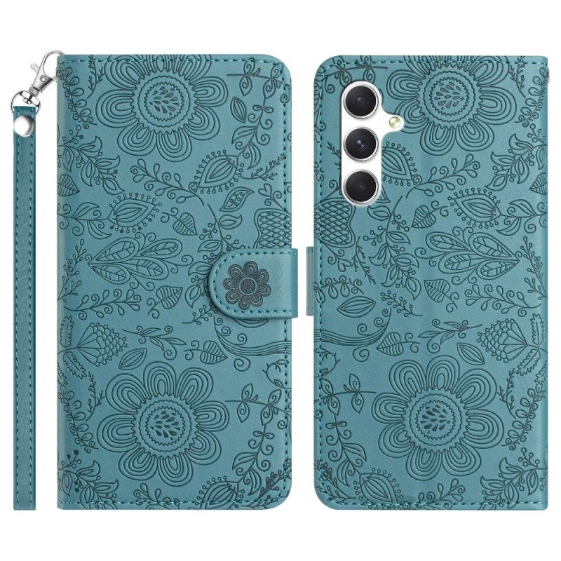 Fodral För Samsung Galaxy S26 Blommönster Med Snodd