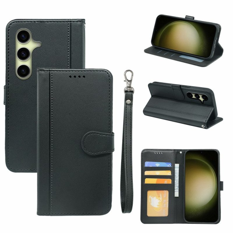 Fodral För Samsung Galaxy S26 Magnetisk Stängning Och Handledsrem
