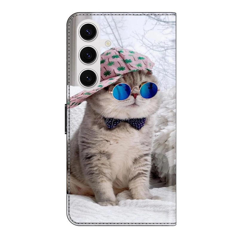 Fodral För Samsung Galaxy S26 Plus Katt Med Hatt