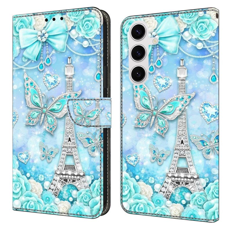 Fodral För Samsung Galaxy S26 Plus Koboltfärgat Eiffeltorn