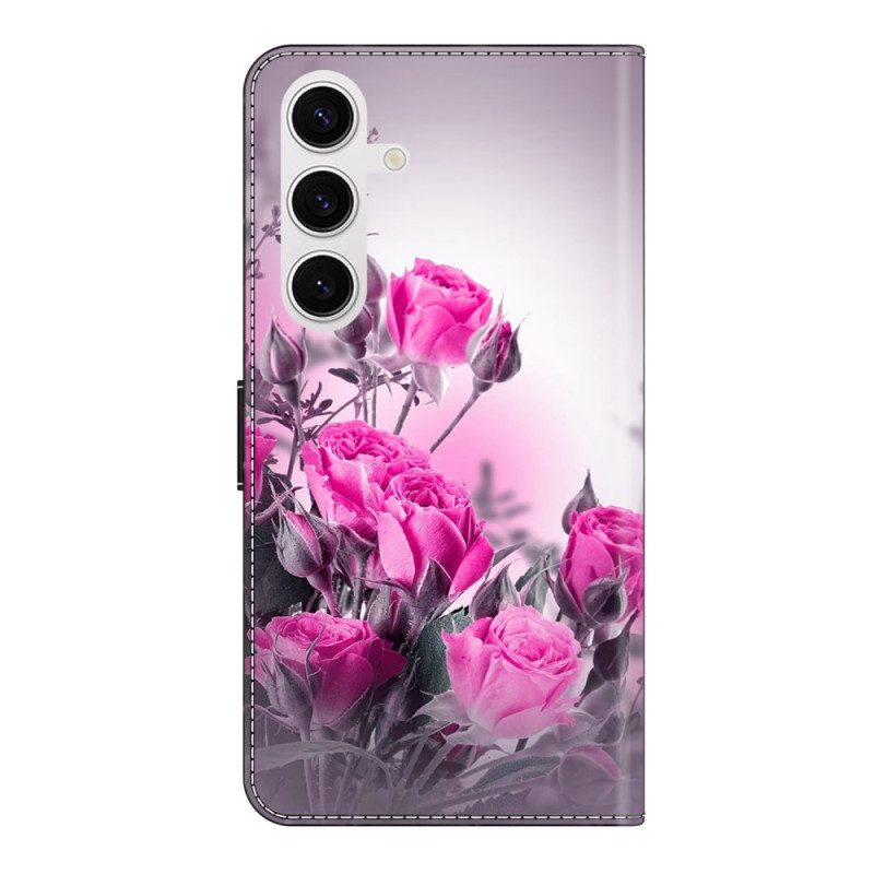 Fodral För Samsung Galaxy S26 Plus Lila Blommor
