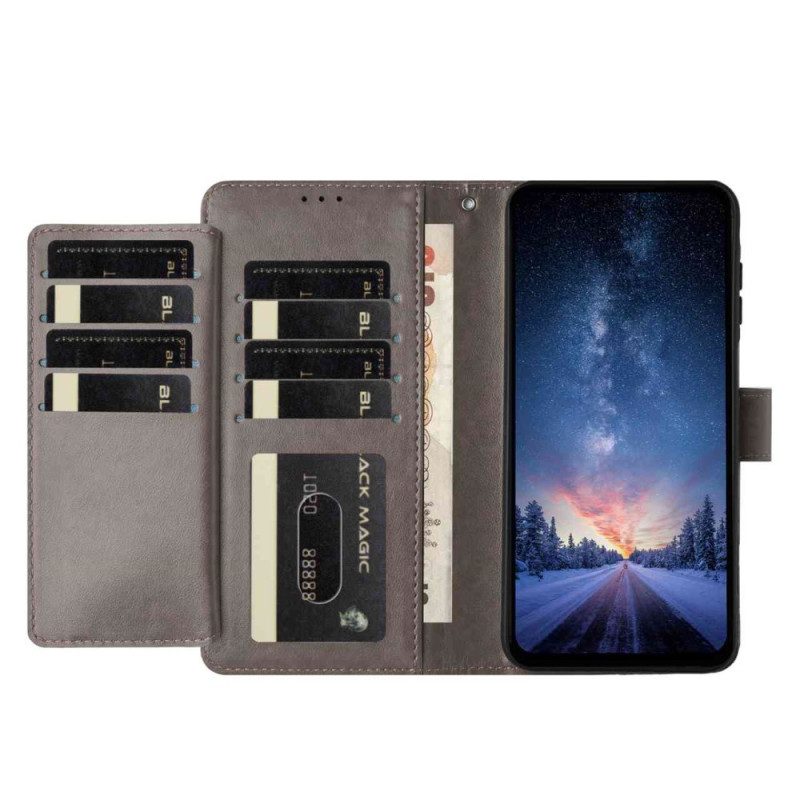 Fodral För Samsung Galaxy S26 Ultra Konstläder Med 8 Kortfack