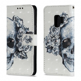 Fodral För Samsung Galaxy S9 3d Blomskalle