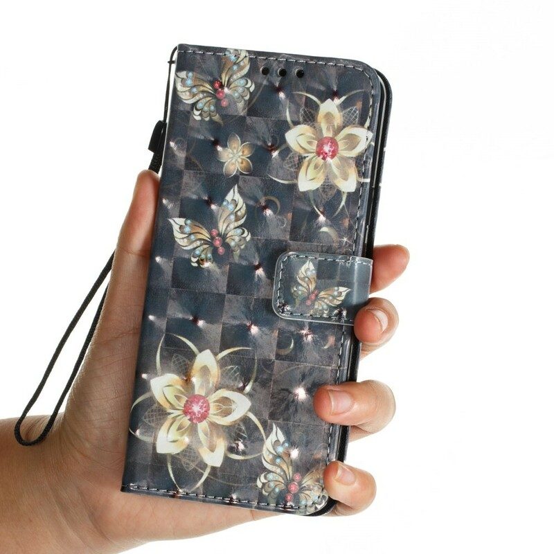 Fodral För Samsung Galaxy S9 Plus Retro Färgglada Blommor