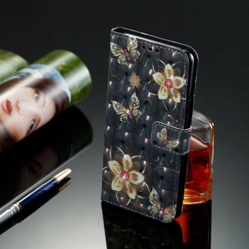 Fodral För Samsung Galaxy S9 Plus Retro Färgglada Blommor