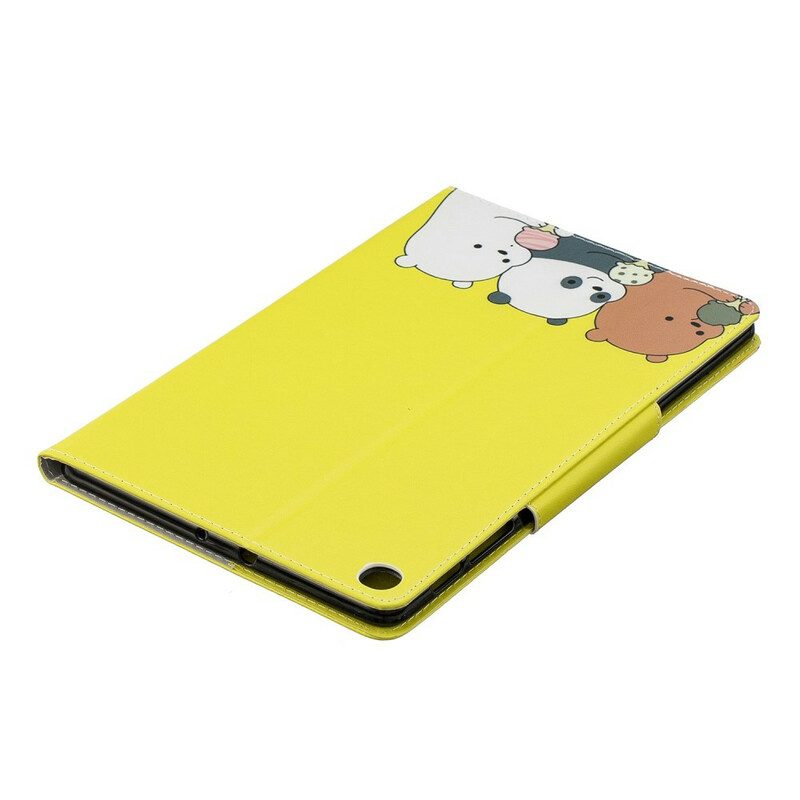 Fodral För Samsung Galaxy Tab A 10.1 (2019) Bear And Panda Spänne Design