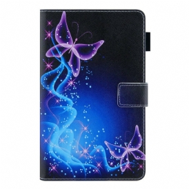Fodral För Samsung Galaxy Tab A7 Lite Färgglada Fjärilar