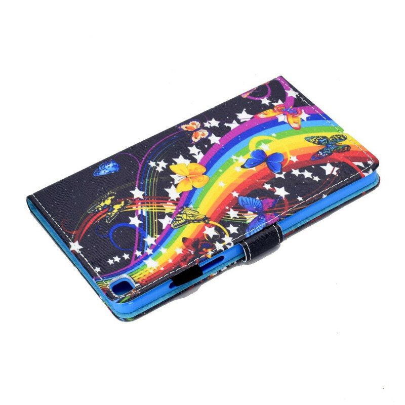 Fodral För Samsung Galaxy Tab A7 Lite Regnbågsfjärilar