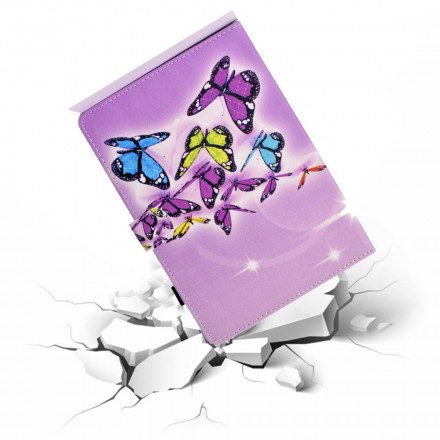 Fodral För Samsung Galaxy Tab A7 Målade Fjärilar