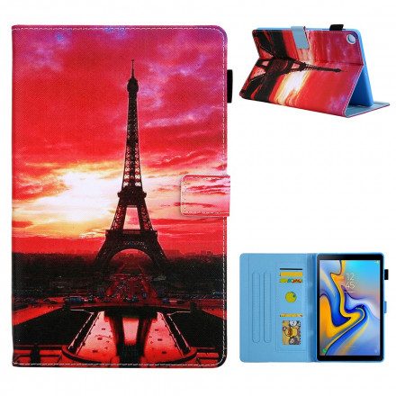 Fodral För Samsung Galaxy Tab A7 Solnedgång Eiffeltornet