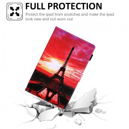 Fodral För Samsung Galaxy Tab A7 Solnedgång Eiffeltornet