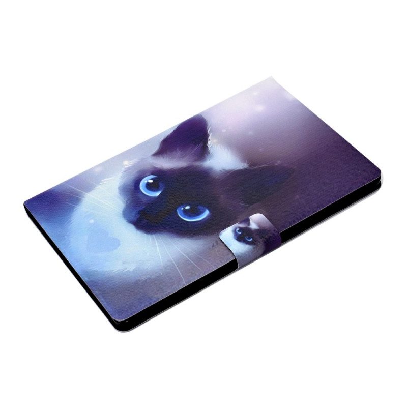 Fodral För Samsung Galaxy Tab A8 Blå Ögon Katt