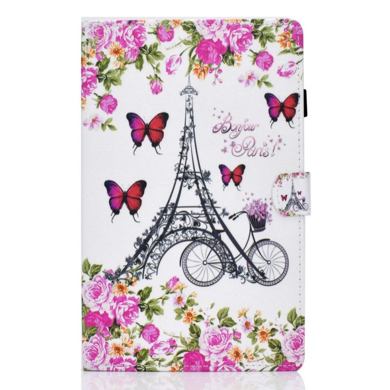 Fodral För Samsung Galaxy Tab A8 Eiffeltornets Cykel